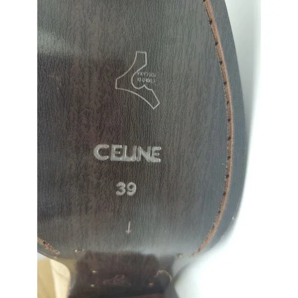 CELINE Paris Western Low Boots in Suede Beige W/ Dark Stitching Sz 39 EUR 8.5 US - Picture 11 of 16